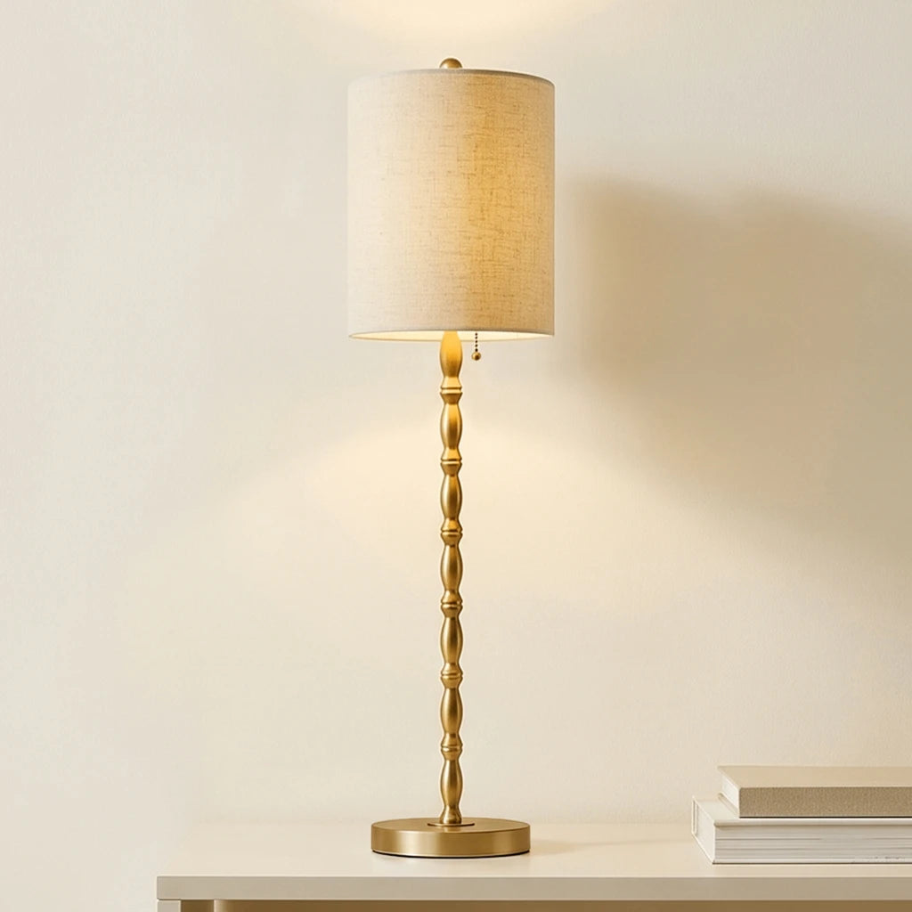 Aurelia Brushed Brass Buffet Lamps (Pair)