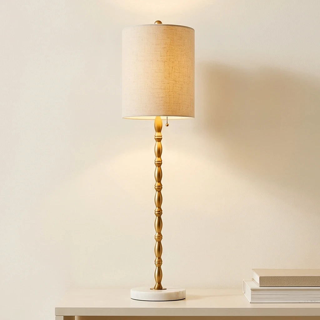 Noor Solid Marble Buffet Lamp (Pair)